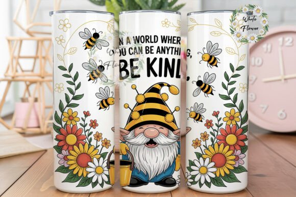 Bee Gnome Floral Tumbler Wraps Graphics Reviewed