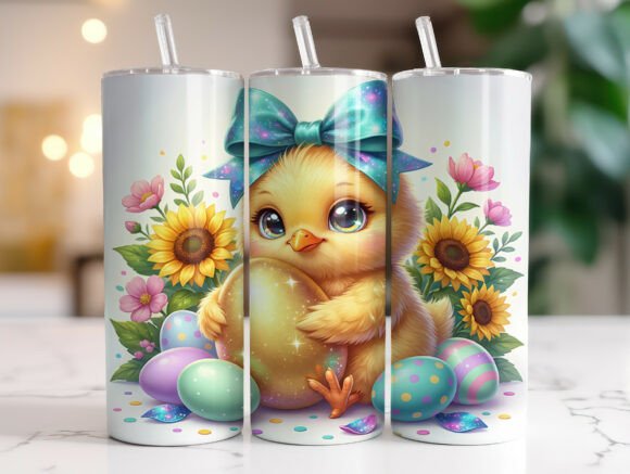 Cute Easter Chick Egg Tumbler Wrap Graphics Review