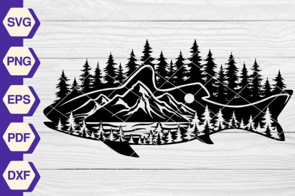 Fish and Trees SVG, Trout SVG EP410: Graphics and Illustrations Review