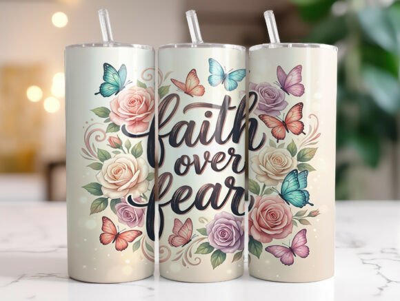 Floral Faith over Fear Tumbler Wrap Graphics Review