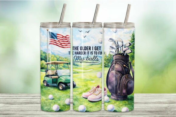 Funny Golf Tumbler Wrap: Graphics & Tumbler Wraps