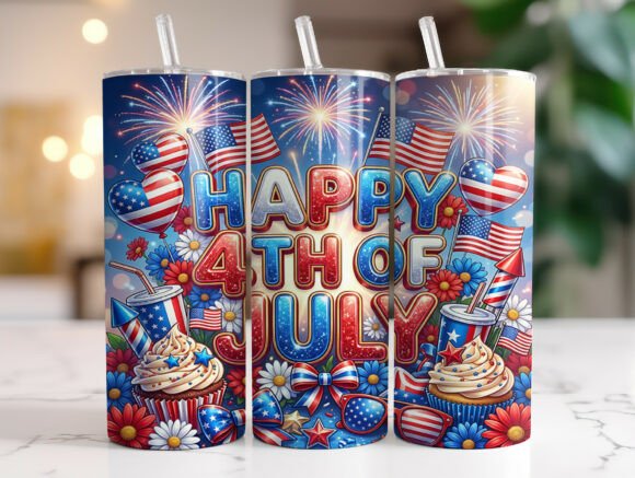 Happy 4th of July Tumbler Wrap Graphics Review