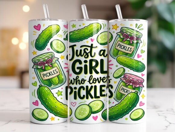 Just a Girl Who Loves Pickles Tumbler Graphics & Wraps