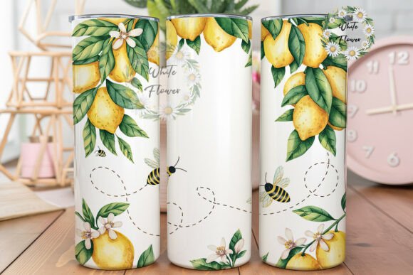 Lemon Bee Mimi 20oz Tumbler Wrap: Graphics for Tumbler Wraps