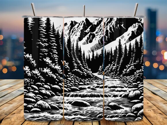 Mountain River Outdoors Laser Tumbler: Graphics for Crafts & Commerce