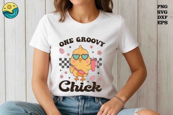 One Groovy Chick SVG: Graphics & T-Shirt Designs