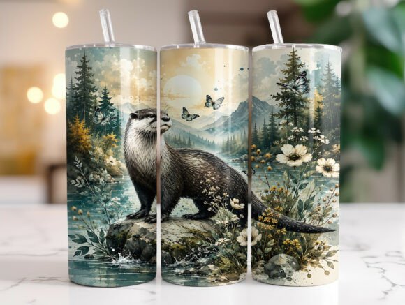 Otter Wildlife 20oz Tumbler Wrap Graphics Review