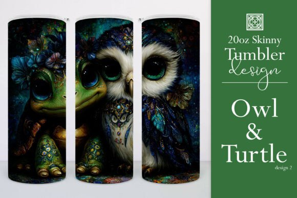 Owl Turtle 20oz Tumbler Wrap: Graphics Review for Designers