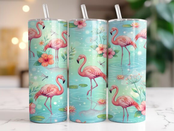 Pink Flamingo Tropical Flowers Tumbler Review