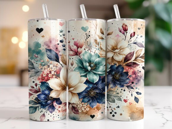 Teal Navy Floral Tumbler Wrap Review