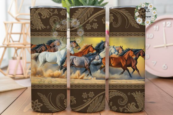 Wild Horses Gallop: Tumbler Wraps Graphics Review